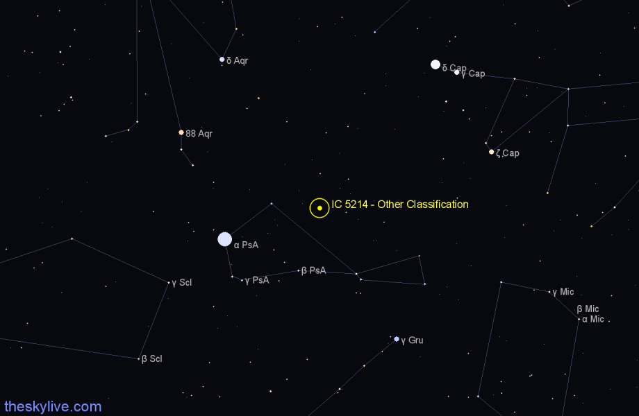 Finder chart IC 5214 - Other Classification in Piscis Austrinus star