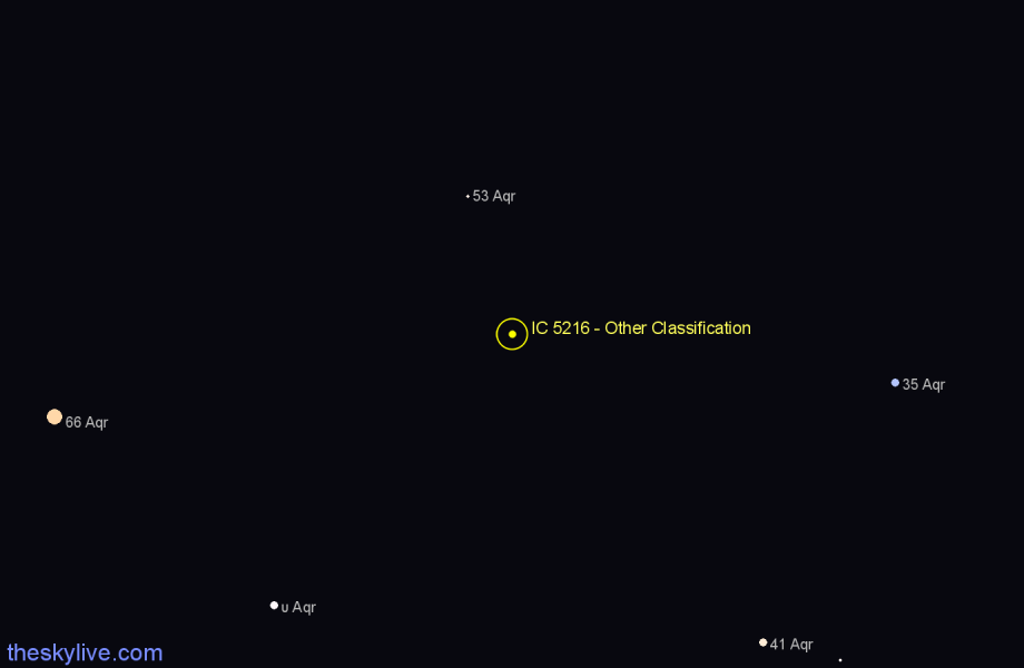 Finder chart IC 5216 - Other Classification in Aquarius star