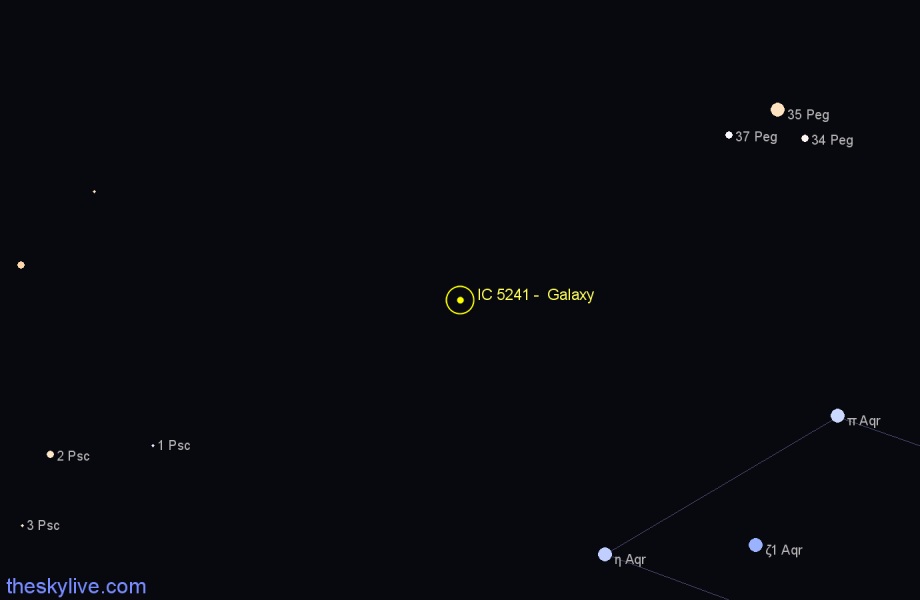 Finder chart IC 5241 - Galaxy in Pegasus star