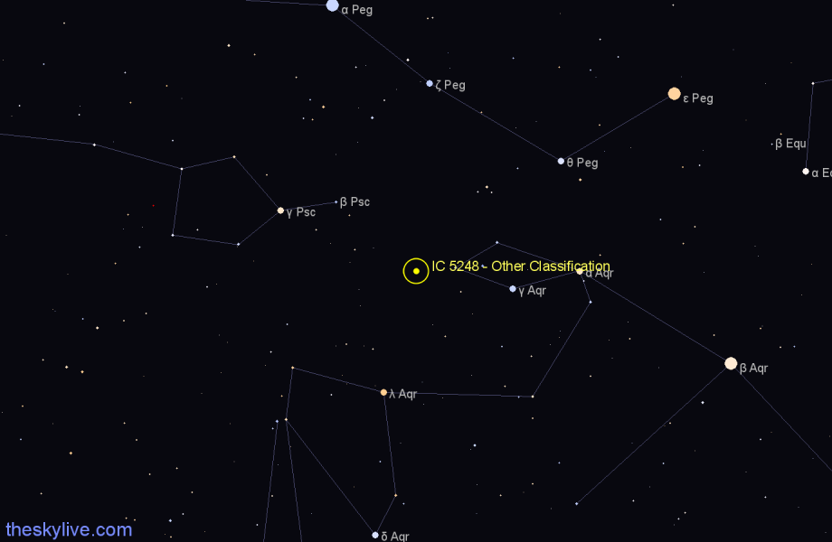 Finder chart IC 5248 - Other Classification in Aquarius star