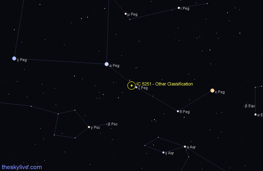 Finder chart IC 5251 - Other Classification in Pegasus star