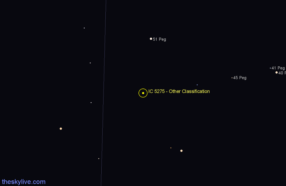 Finder chart IC 5275 - Other Classification in Pegasus star