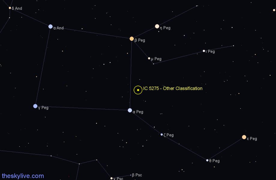 Finder chart IC 5275 - Other Classification in Pegasus star