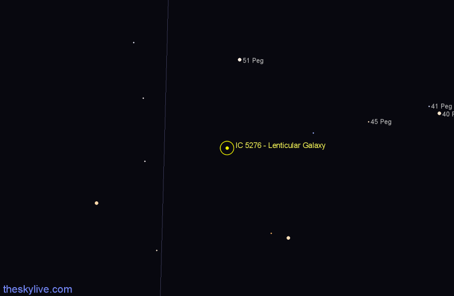 Finder chart IC 5276 - Lenticular Galaxy in Pegasus star