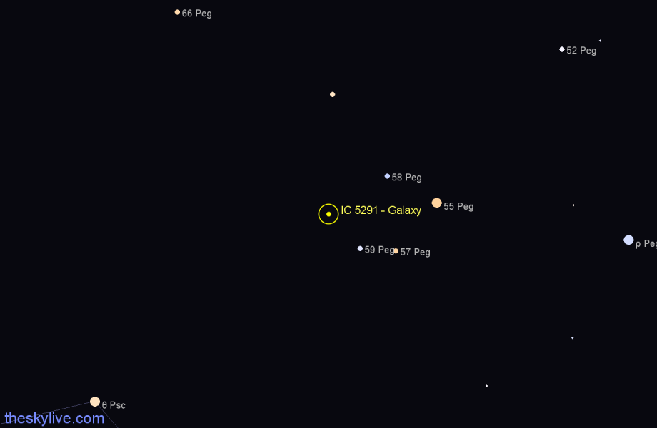 Finder chart IC 5291 - Galaxy in Pegasus star