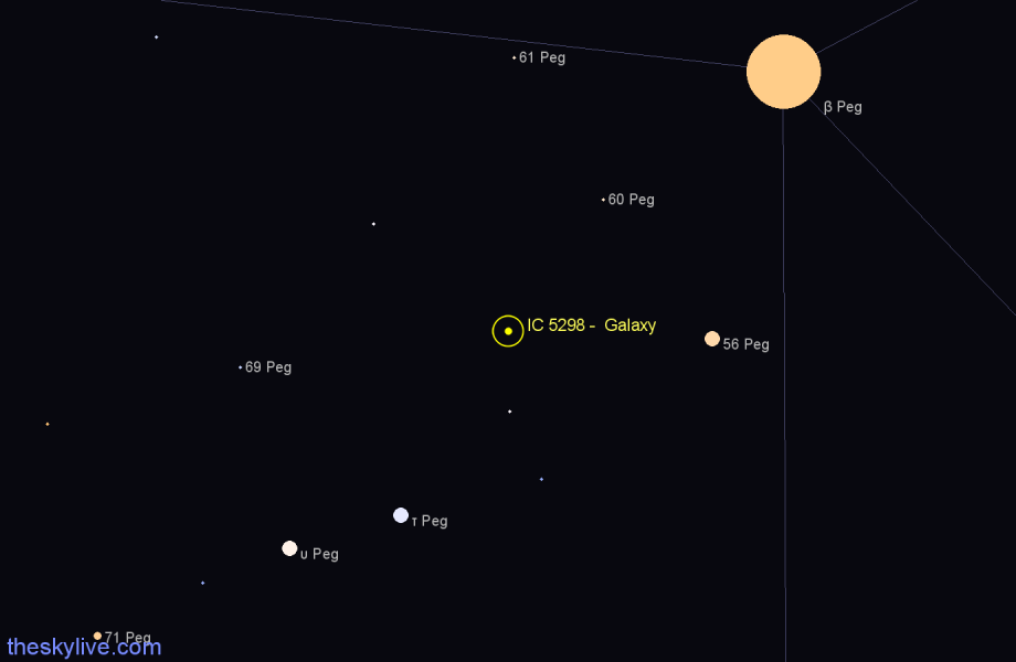Finder chart IC 5298 - Galaxy in Pegasus star