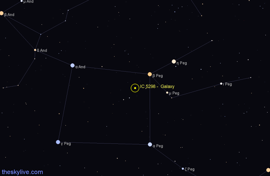 Finder chart IC 5298 -  Galaxy in Pegasus star