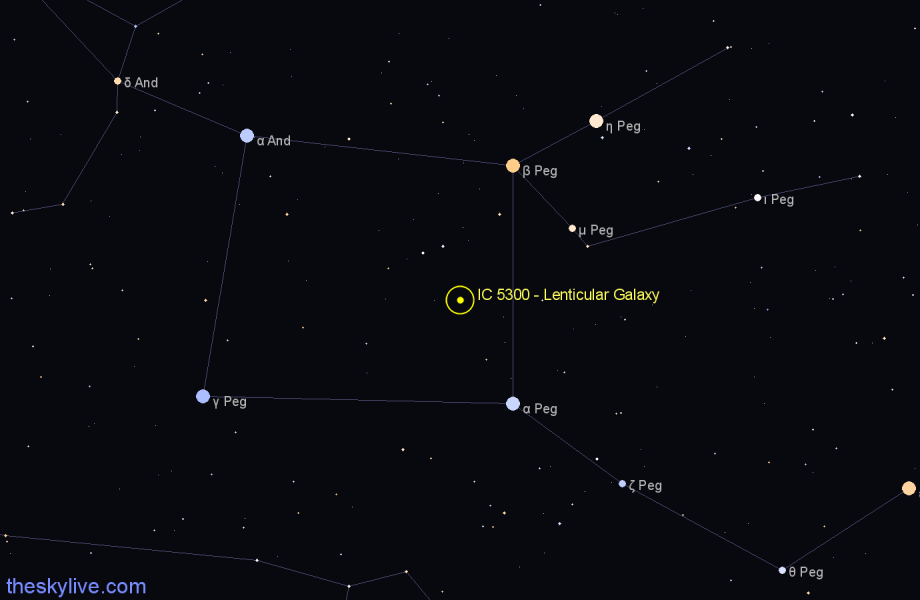 Finder chart IC 5300 - Lenticular Galaxy in Pegasus star