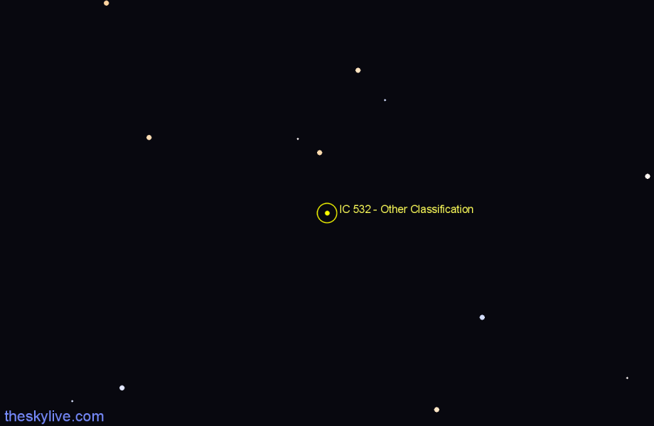 Finder chart IC 532 - Other Classification in Hydra star