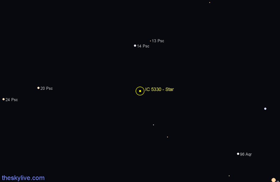 Finder chart IC 5330 - Star in Pisces star