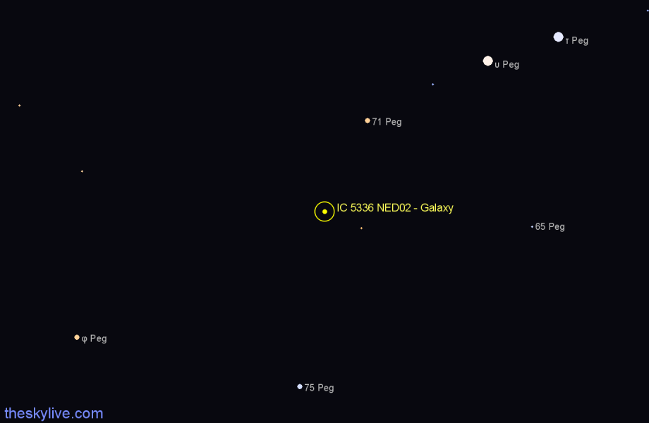 Finder chart IC 5336 NED02 - Galaxy in Pegasus star