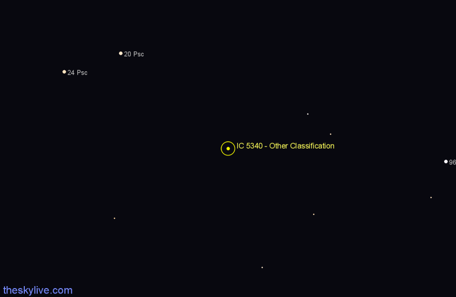 Finder chart IC 5340 - Other Classification in Aquarius star