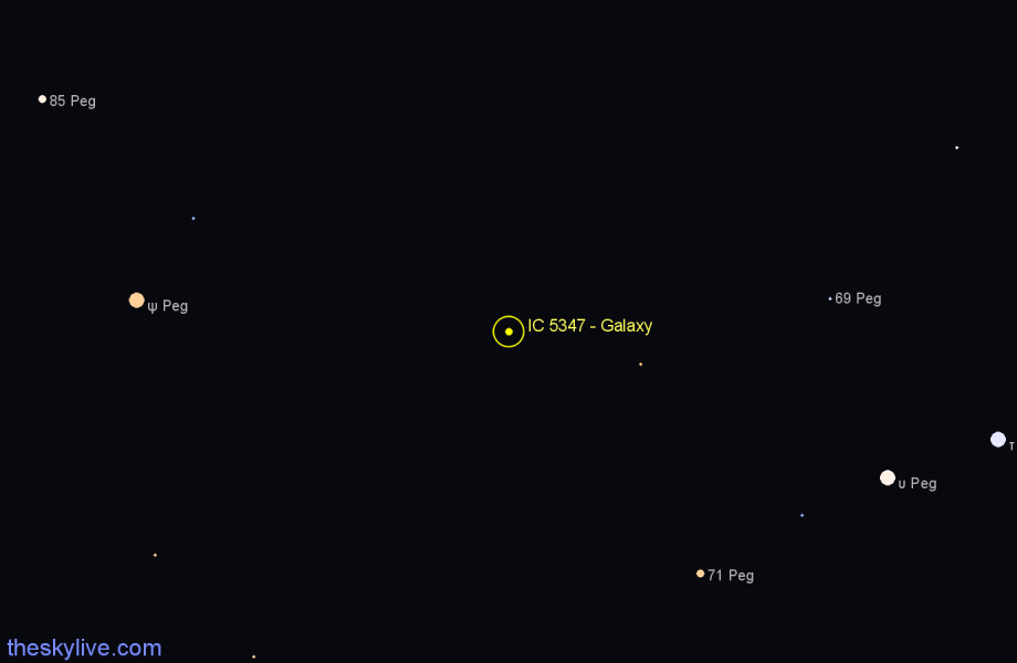 Finder chart IC 5347 - Galaxy in Pegasus star
