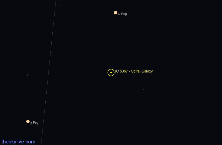 Finder chart IC 5367 - Spiral Galaxy in Pegasus star