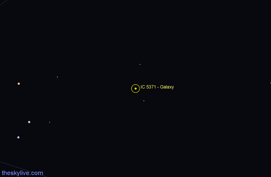 Finder chart IC 5371 - Galaxy in Andromeda star