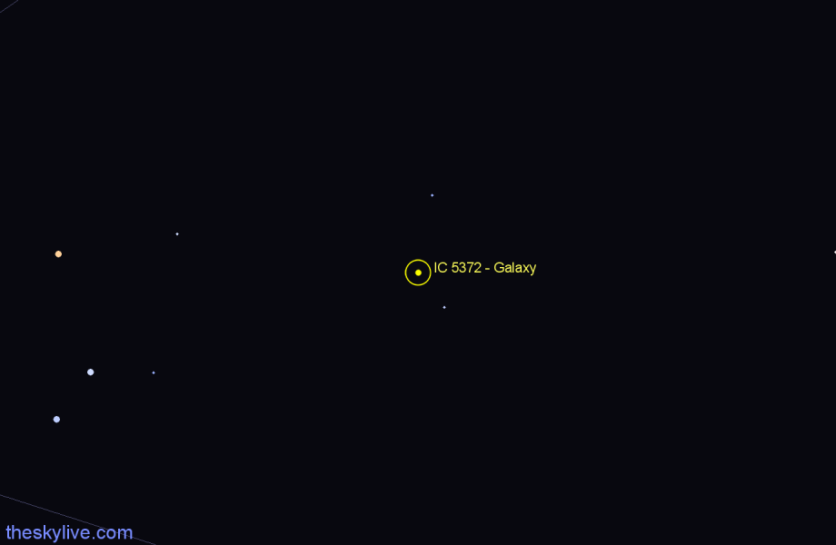 Finder chart IC 5372 - Galaxy in Andromeda star