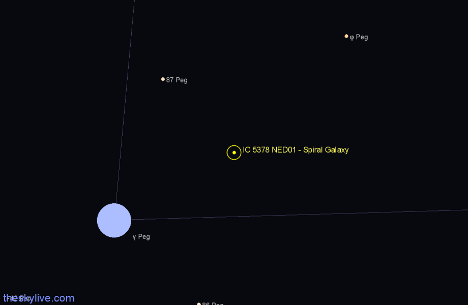 Finder chart IC 5378 NED01 - Spiral Galaxy in Pegasus star