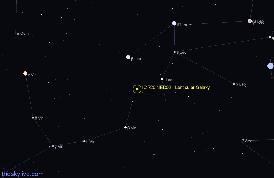 Finder chart IC 720 NED02 - Lenticular Galaxy in Virgo star