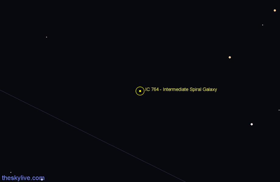 Finder chart IC 764 - Intermediate Spiral Galaxy in Hydra star