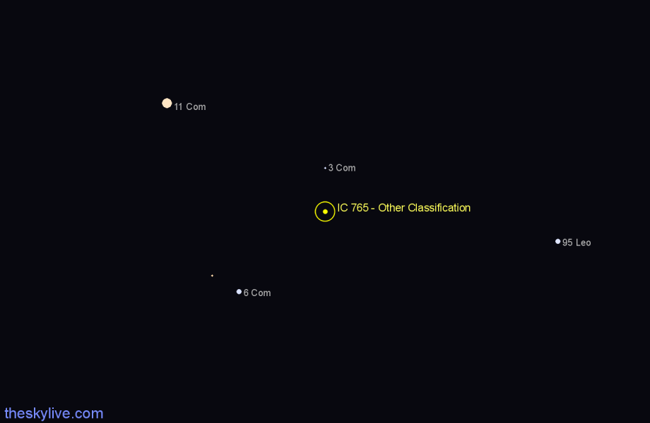 Finder chart IC 765 - Other Classification in Coma Berenices star