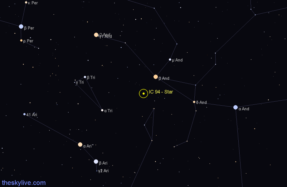 Finder chart IC 94 - Star in Pisces star