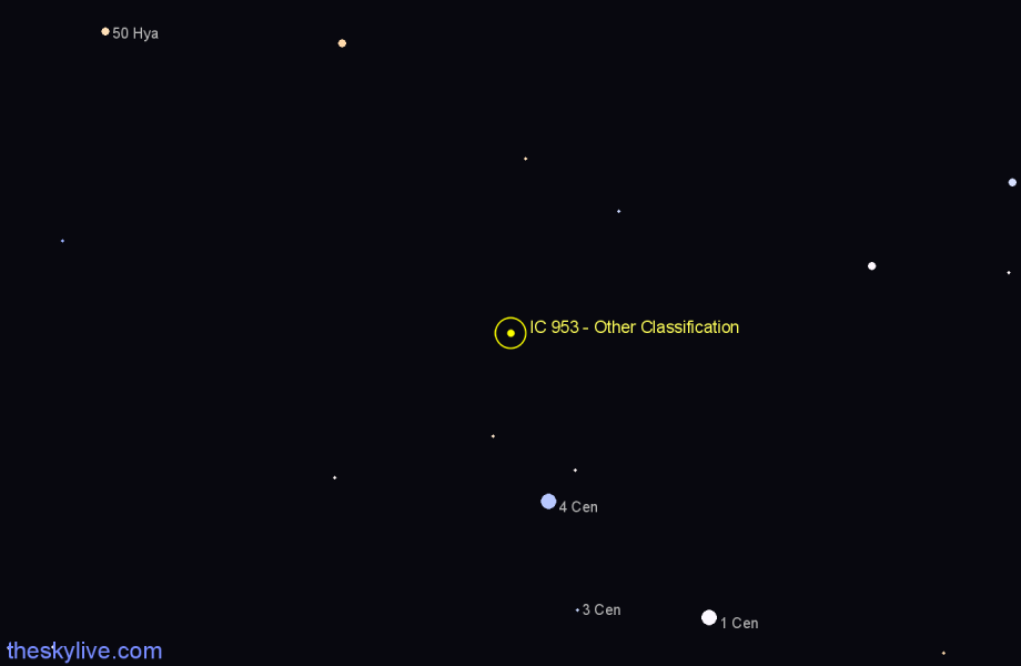 Finder chart IC 953 - Other Classification in Centaurus star