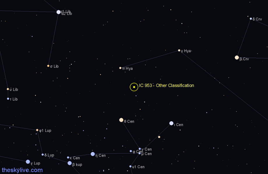 Finder chart IC 953 - Other Classification in Centaurus star