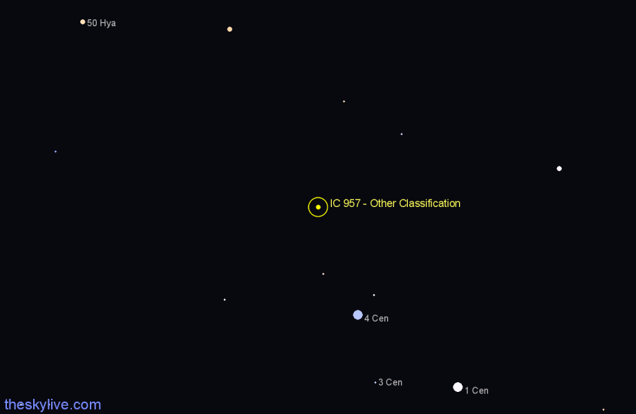 Finder chart IC 957 - Other Classification in Centaurus star