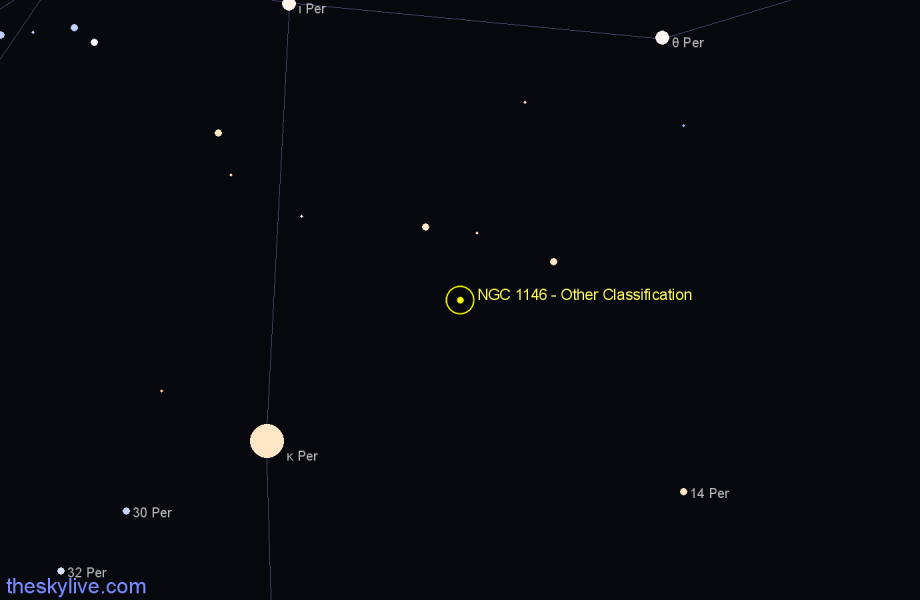 Finder chart NGC 1146 - Other Classification in Perseus star