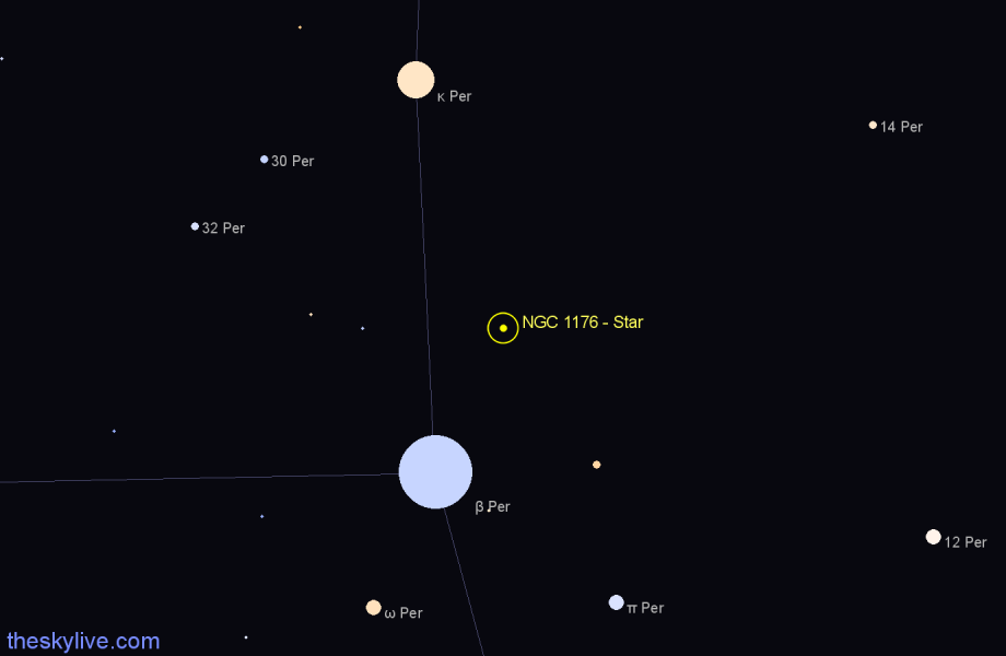 Finder chart NGC 1176 - Star in Perseus star