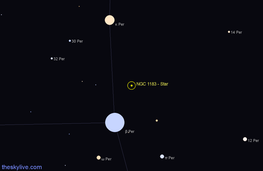 Finder chart NGC 1183 - Star in Perseus star