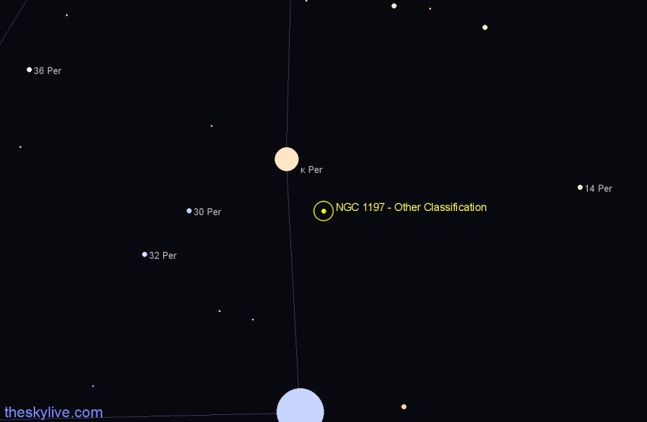 Finder chart NGC 1197 - Other Classification in Perseus star