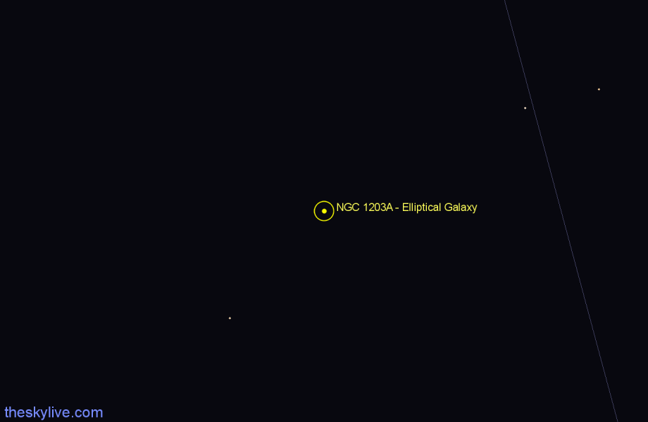 Finder chart NGC 1203A - Elliptical Galaxy in Eridanus star