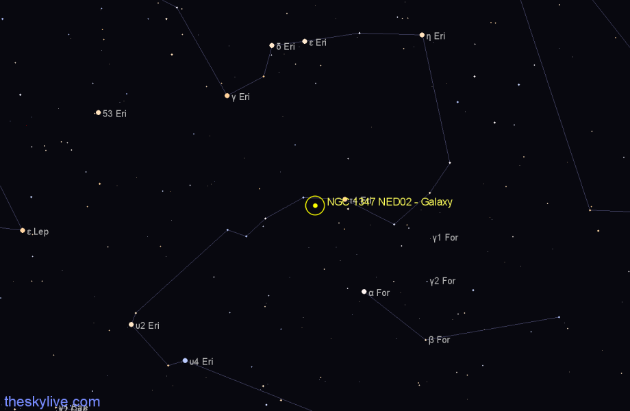 Finder chart NGC 1347 NED02 - Galaxy in Eridanus star