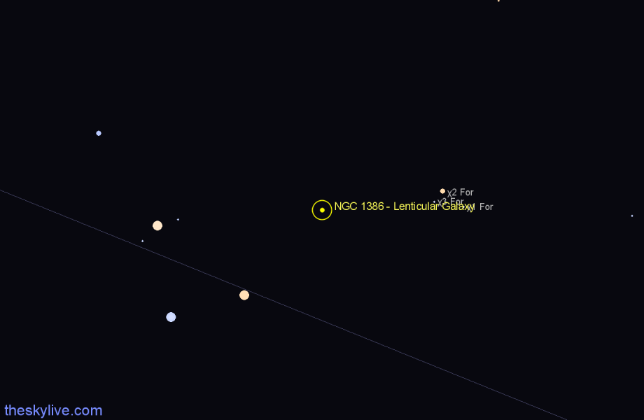 Finder chart NGC 1386 - Lenticular Galaxy in Eridanus star