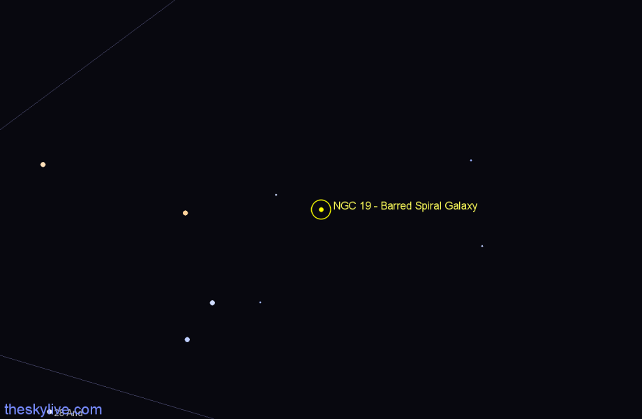 Finder chart NGC 19 - Barred Spiral Galaxy in Andromeda star