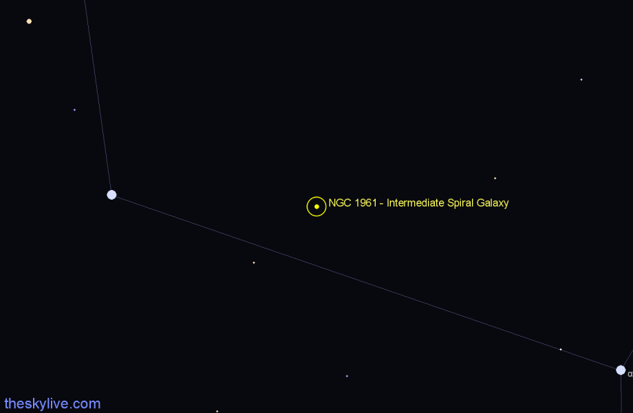 Finder chart NGC 1961 - Intermediate Spiral Galaxy in Camelopardalis star