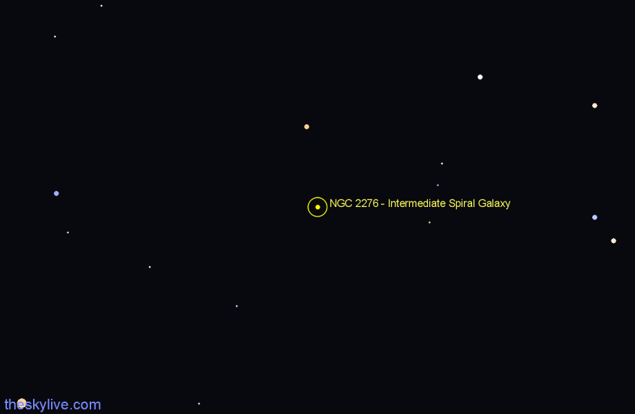 Finder chart NGC 2276 - Intermediate Spiral Galaxy in Cepheus star