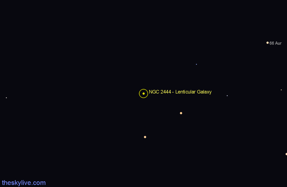 Finder chart NGC 2444 - Lenticular Galaxy in Lynx star