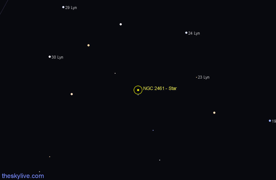 Finder chart NGC 2461 - Star in Lynx star