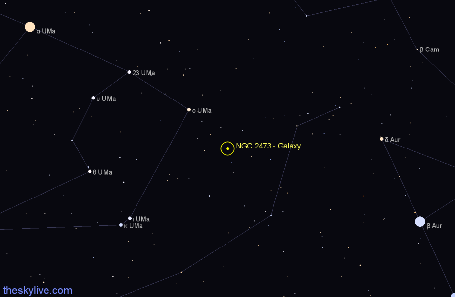 Finder chart NGC 2473 - Galaxy in Lynx star