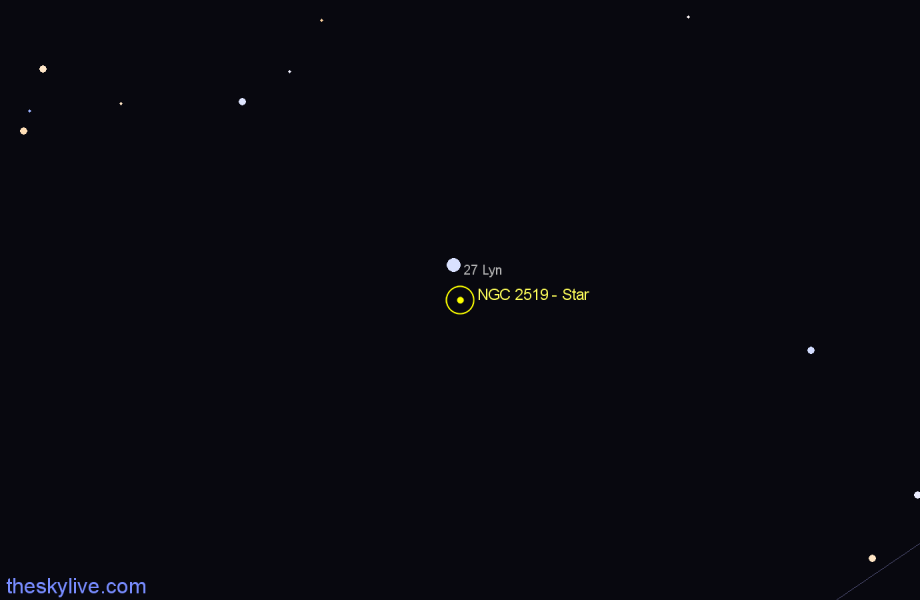 Finder chart NGC 2519 - Star in Lynx star