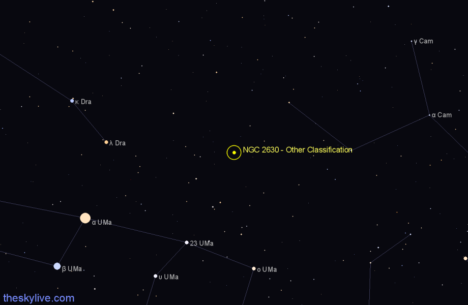 Finder chart NGC 2630 - Other Classification in Ursa Major star