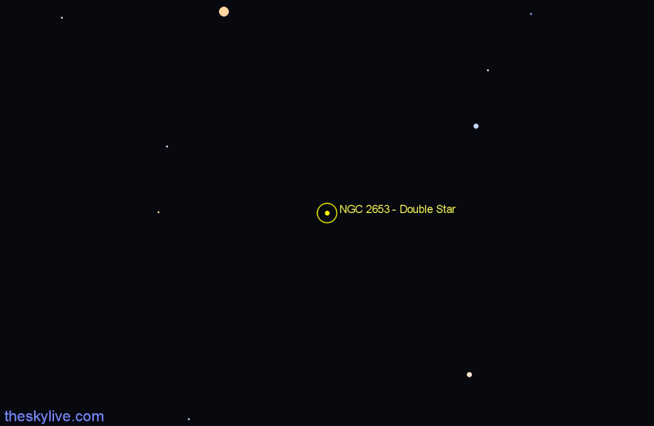 Finder chart NGC 2653 - Double Star in Camelopardalis star