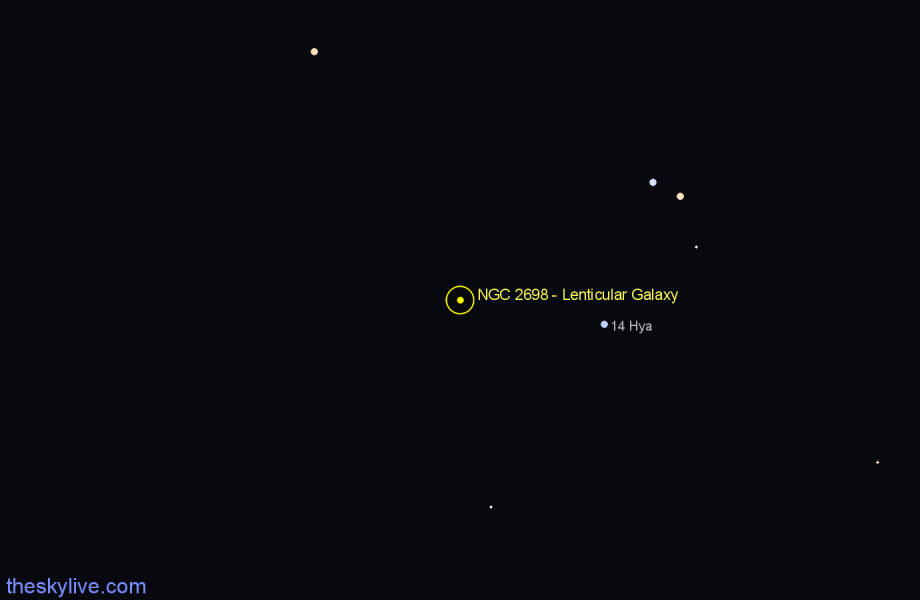 Finder chart NGC 2698 - Lenticular Galaxy in Hydra star