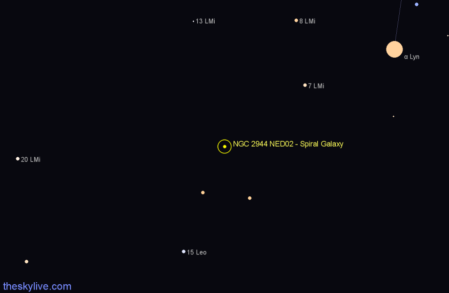 Finder chart NGC 2944 NED02 - Spiral Galaxy in Leo star