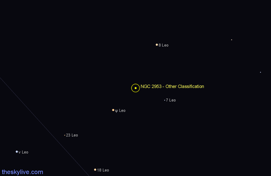 Finder chart NGC 2953 - Other Classification in Leo star