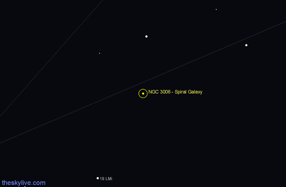 Finder chart NGC 3006 - Spiral Galaxy in Ursa Major star