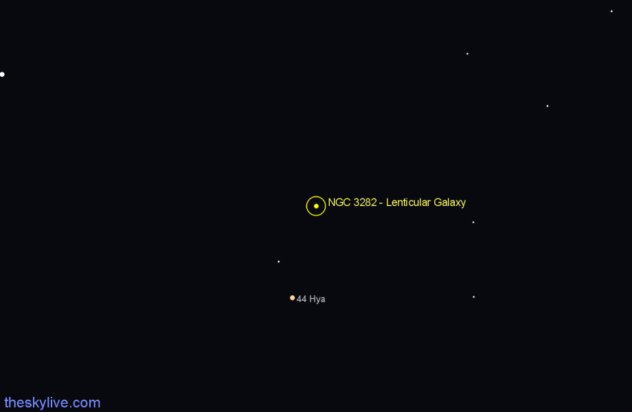 Finder chart NGC 3282 - Lenticular Galaxy in Hydra star