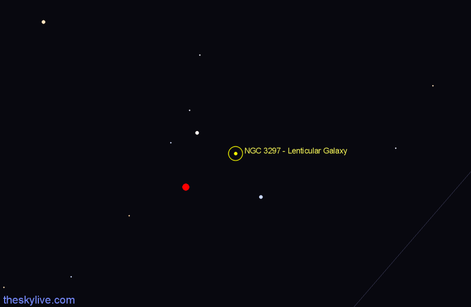 Finder chart NGC 3297 - Lenticular Galaxy in Hydra star